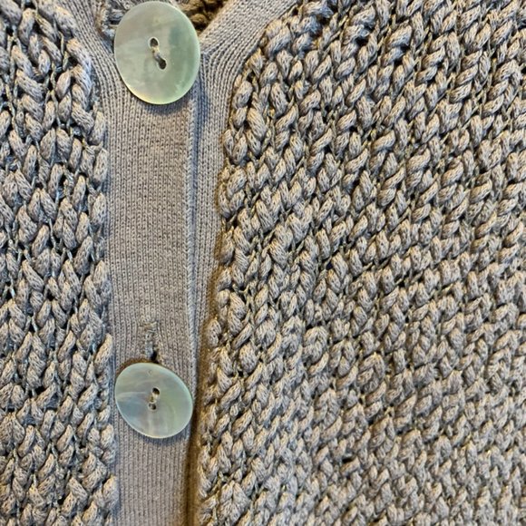 Haiku Tan Knit V Neck Cardigan Size Small - Picture 4 of 6